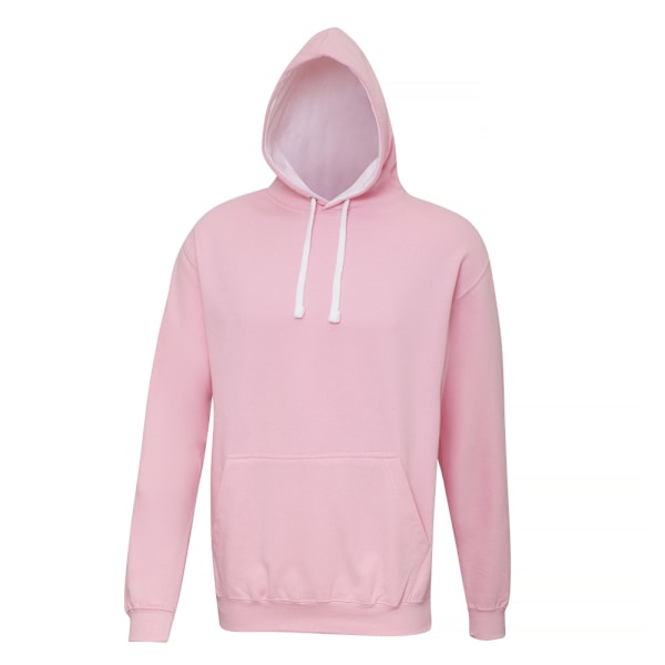 Awdis Varsity Hooded Sweatshirt / Hoodie 2XL Baby Pink/Arctic W Baby Pink/Arctic White 2XL