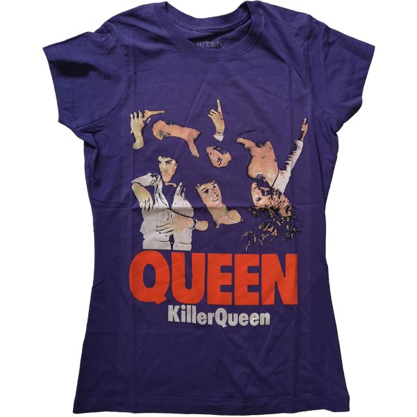 Queen Dam/Dam Killer Cotton T-shirt XS Lila Purple XS