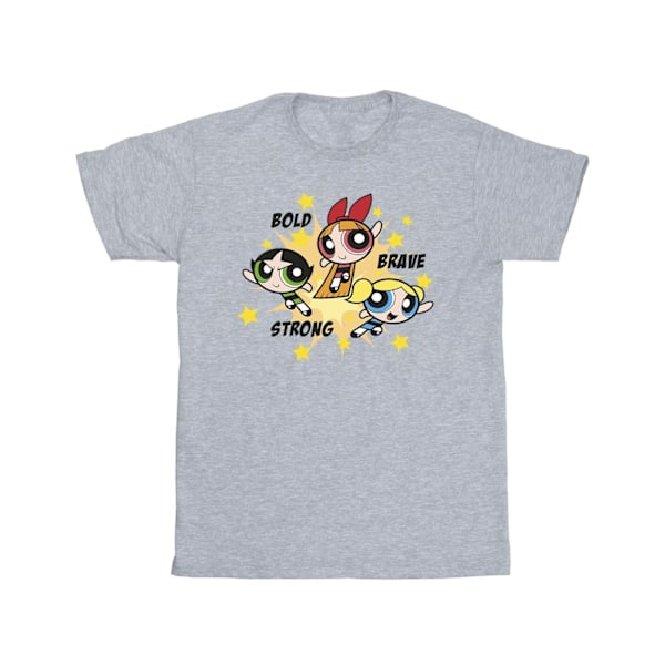 Powerpuff Girls Boys Girls Bold Brave Strong T-Shirt 9-11 år Sports Grey 9-11 Years