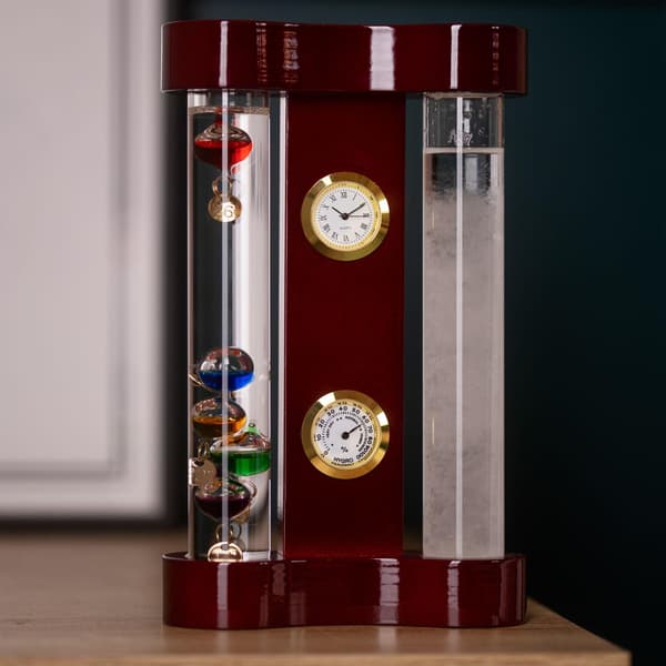 Galileo Termometer & Stormglas -18cm Multi Col 5 glödlampor One Si Mahogany One Size
