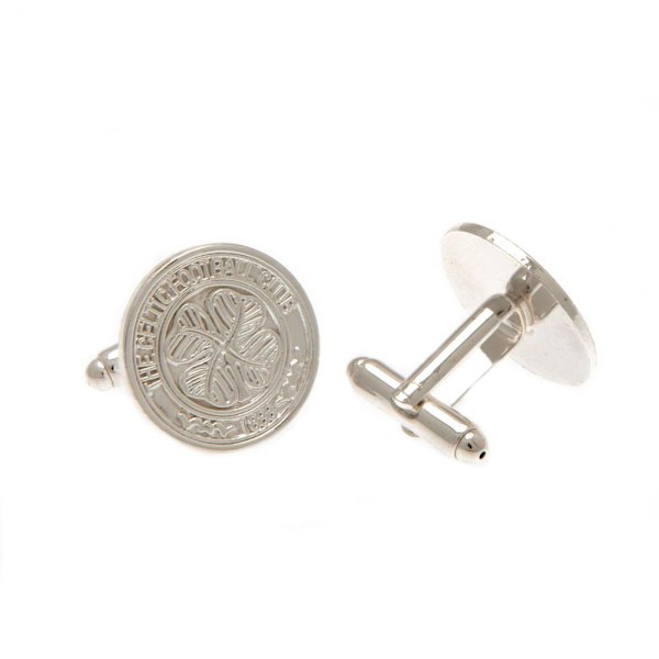 Celtic FC Silver Plated Crest Manschettknappar One Size Silver Silver One Size