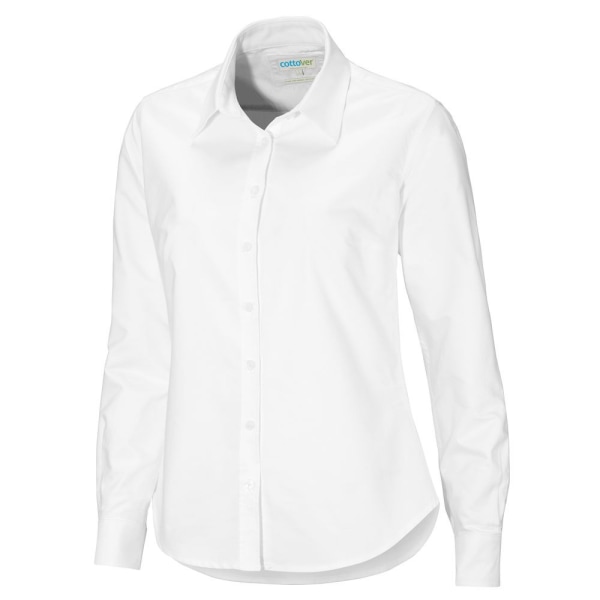 Cottover Oxford formell skjorta för dam/dam 20 UK Vit White 20 UK