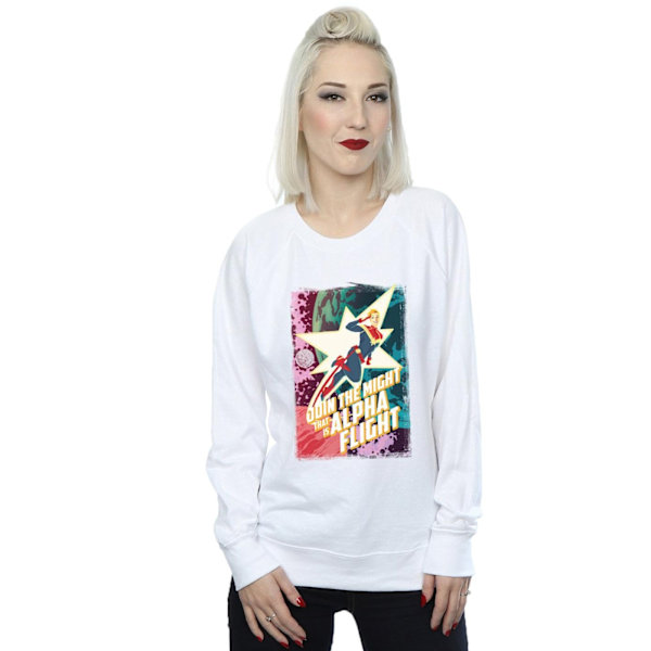 Marvel Womens/Ladies Captain Marvel Alpha Flight Sweatshirt M W White M