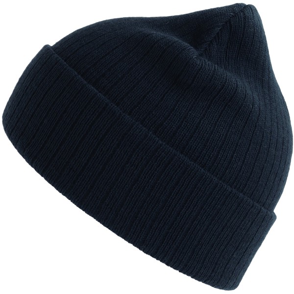 Atlantis Unisex Adult Rio Ribbed Recycled Beanie One Size Marinblå Navy One Size