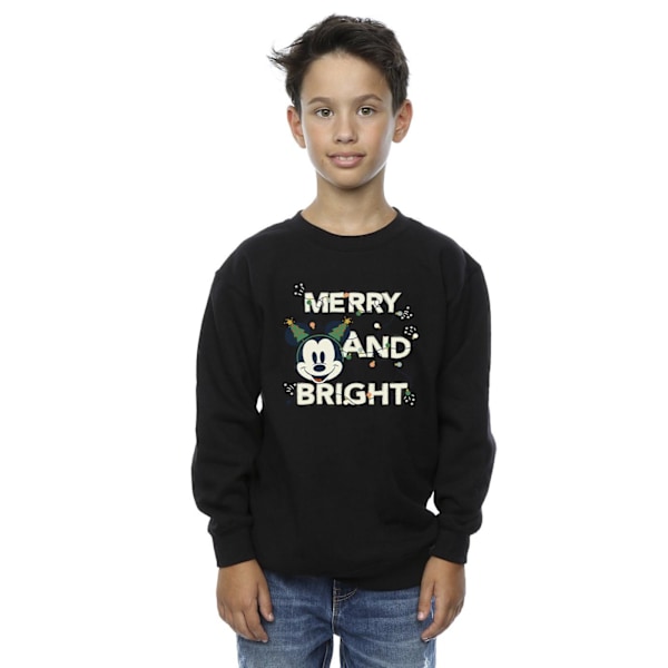 Disney Boys Mickey Mouse Merry & Bright Sweatshirt 9-11 år B Black 9-11 Years