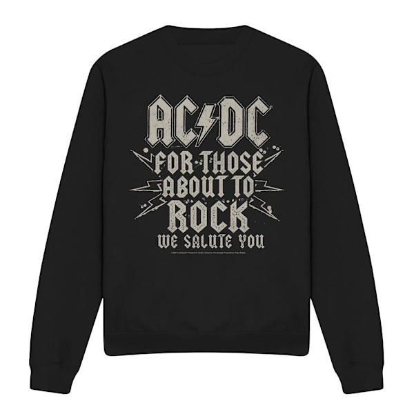 AC/DC Unisex Vuxen Salute Sweatshirt M Svart Black M