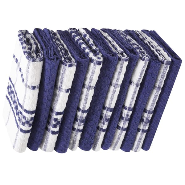 K Collection Rutiga Diskhanddukar (12-pack) One Size Marinblå Navy One Size