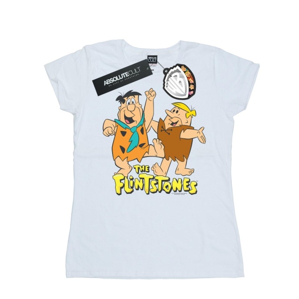 The Flintstones Dam/Kvinnor Fred Och Barney Bomull T-Shirt L White L