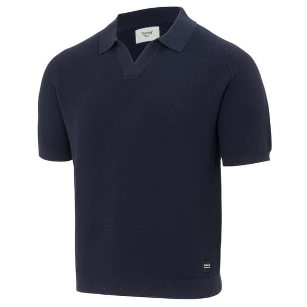 Firetrap Herr Texturerad Pikétröja M Blå Blue M
