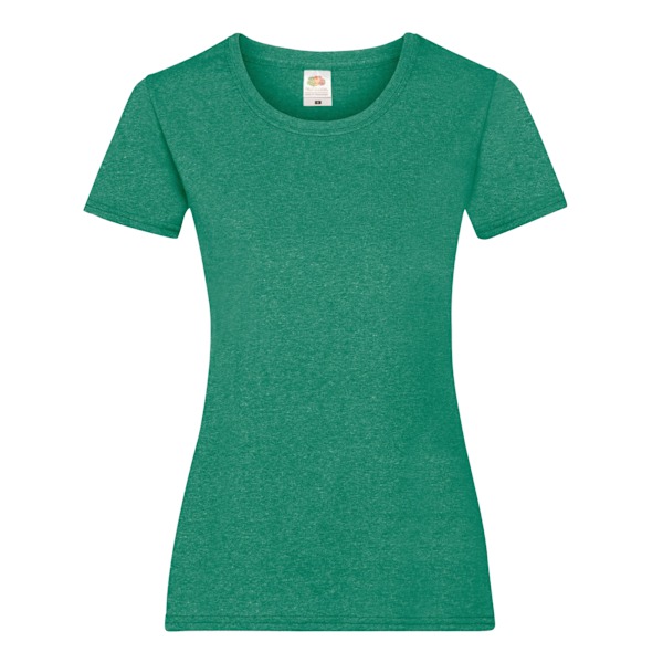 Fruit Of The Loom Dam/Kvinnor Lady-Fit Valueweight Kortärmad T-shirt Retro Heather Green M