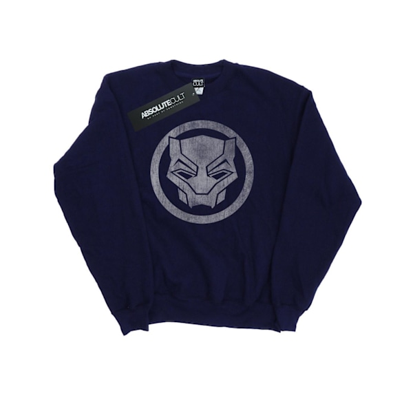 Marvel Dam Black Panther Distressed Icon Sweatshirt X Navy Blue XL