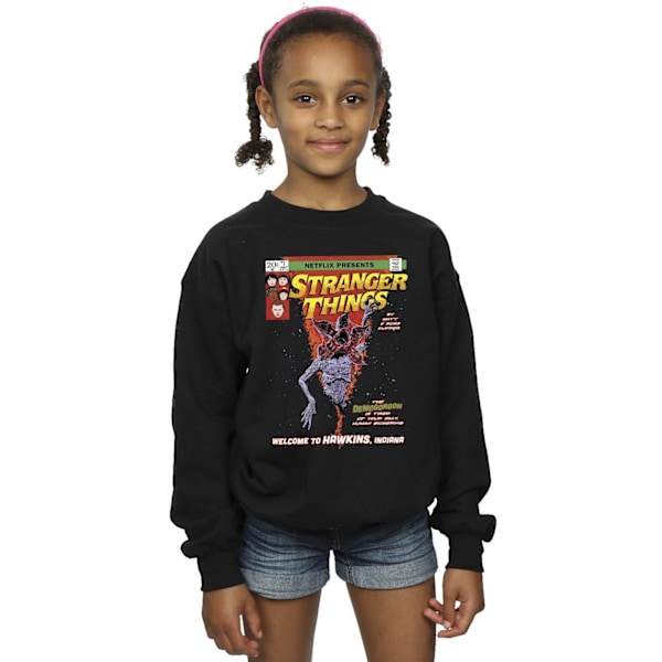 Netflix Girls Stranger Things Comic Cover Sweatshirt 12-13 år Black 12-13 Years