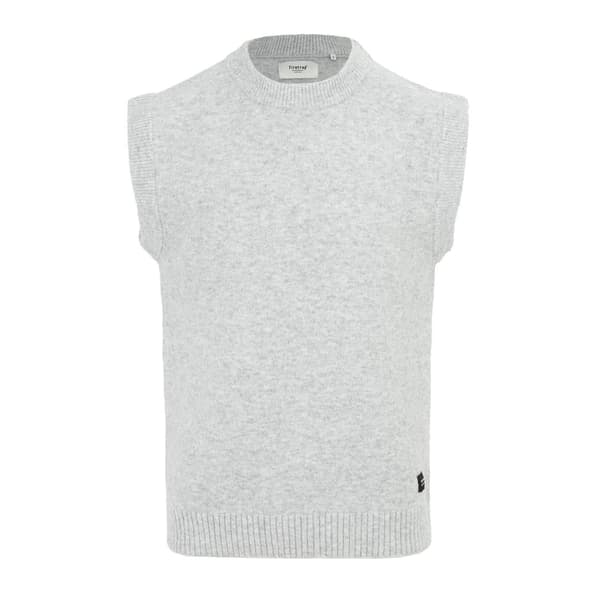 Firetrap Herr Crew Neck Ärmlös Tröja Västen L Ljusgrå Light Grey L