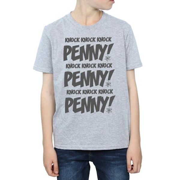 The Big Bang Theory Pojkar Knock Knock Penny Bomulls T-shirt 7-8 år Sports Grey 7-8 Years