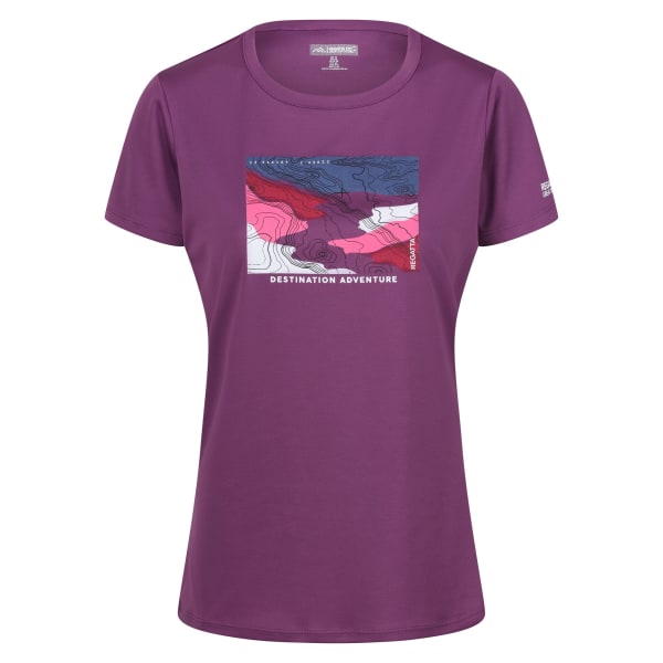 Regatta Dam/Dam Fingal VIII T-shirt med print 8 UK Su Sunset Purple 8 UK