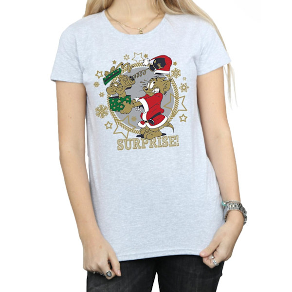 Tom And Jerry Dam/Damer Julöverraskning Bomull T-shirt X Sports Grey XL