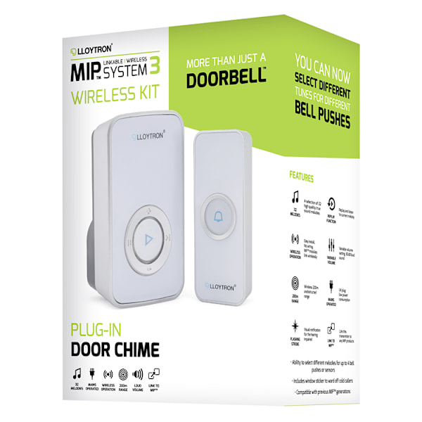 MIP3 32 Melodi Plugin Premium Dörrklocka Kit Vit En Storlek One Colour One Size