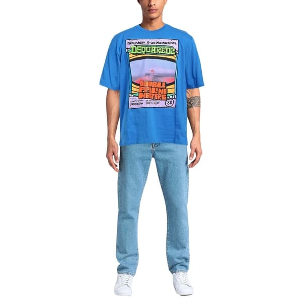 Cavalli Class Herr T-shirt S Blå Blue S