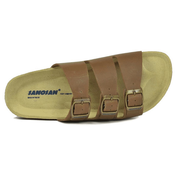Sanosan herr Lisbon lädersandaler 10 UK brun Brown 10 UK