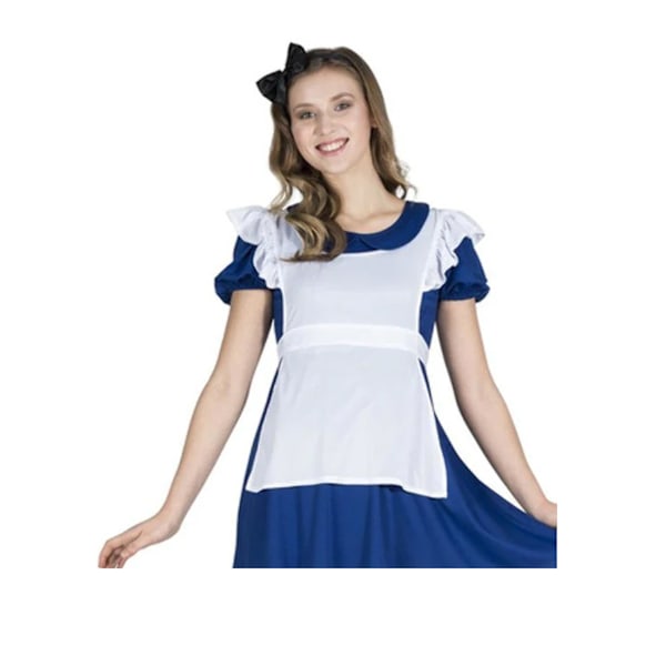 Alice i Underlandet Lång Klänning Kostymset XL Blå/Vit Blue/White XL