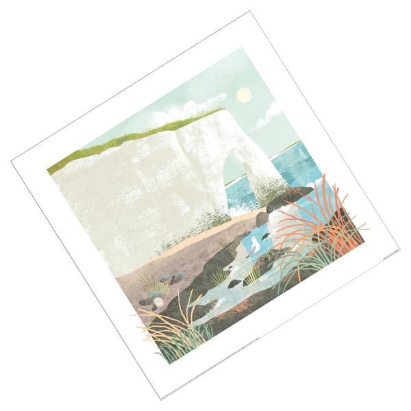 Tall Boy Prints White Cliffs Tryck 60cm x 60cm Flerfärgad Multicoloured 60cm x 60cm