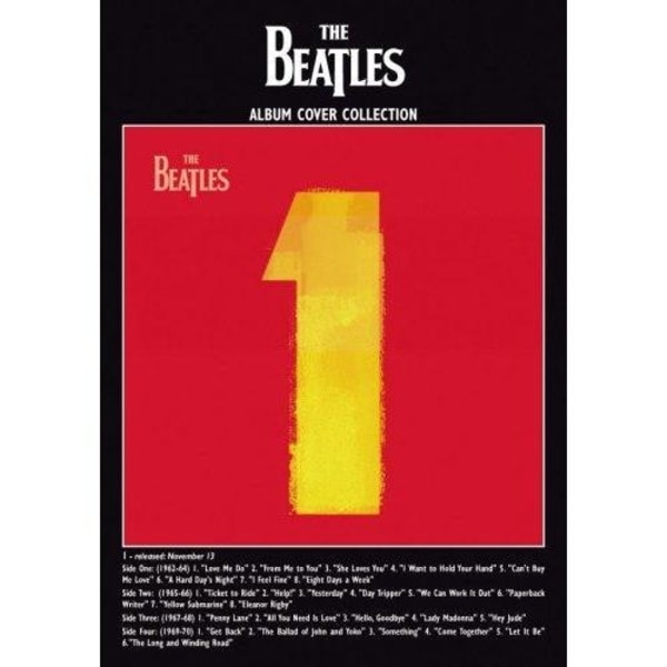 The Beatles 1 Album Vykort One Size Röd/Gul Red/Yellow One Size