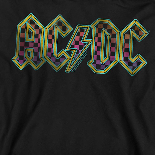 AC/DC Unisex Vuxen Schackbräde Gradient Logo Sweatshirt L Svart Black L