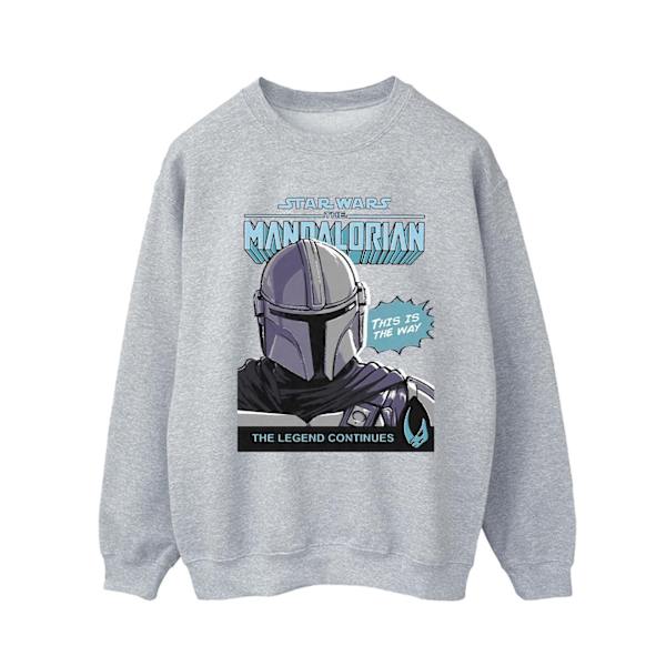 Star Wars The Mandalorian Herr Mando Comic Cover Sweatshirt M S Sports Grey M