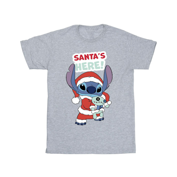 Disney Boys Lilo & Stitch Santa´s Here T-Shirt 9-11 år Sport Sports Grey 9-11 Years