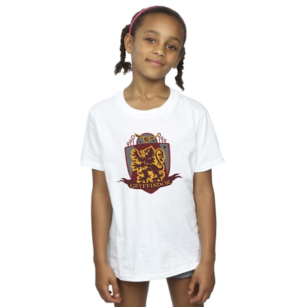 Harry Potter T-shirt för flickor med Gryffindors emblem i bomull, 3-4 år White 3-4 Years