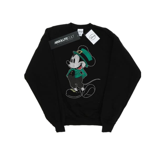 Disney Dam/Kvinnor Mickey Mouse St Patrick Kostym Sweatshirt Black M