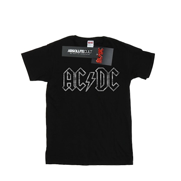AC/DC Dam/Dam Jagged Logo Bomull Boyfriend T-shirt L Svart Black L
