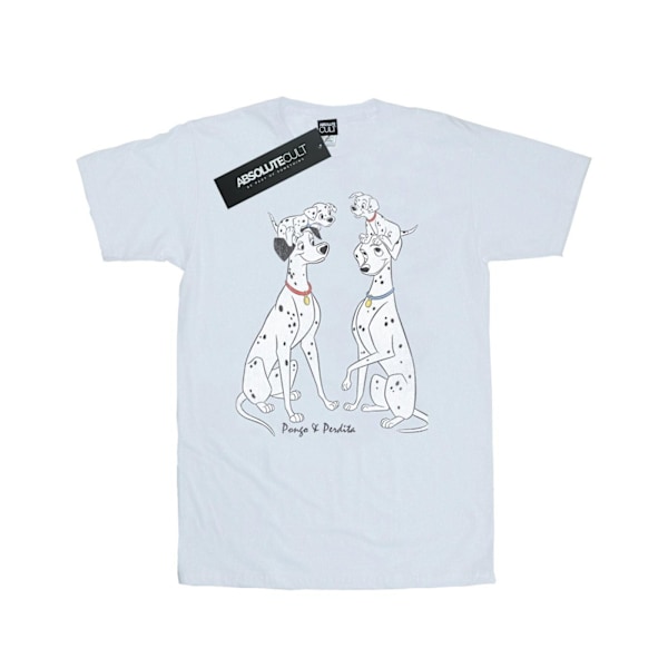 101 Dalmatiner Herr Pongo Och Perdita Bomull T-shirt XL Vit White XL