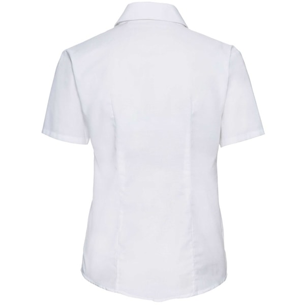 Russell Collection Dam/Kvinnors Kortärmad Lättvårdad Oxford White 5XL