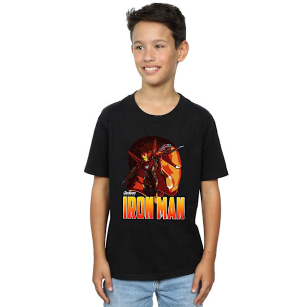 Marvel Boys Avengers Infinity War Iron Man Karaktär T-shirt 5- Black 5-6 Years