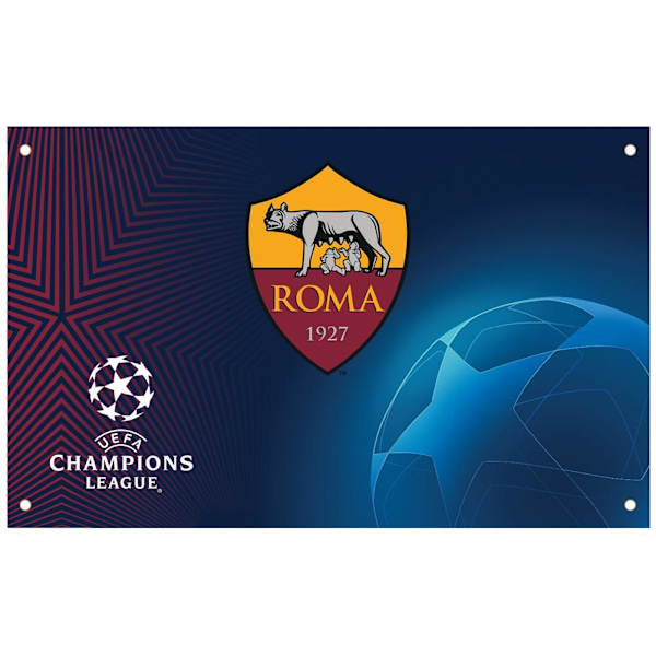 AS Roma Champions League Flag One Size Multicoloured Multicoloured One Size