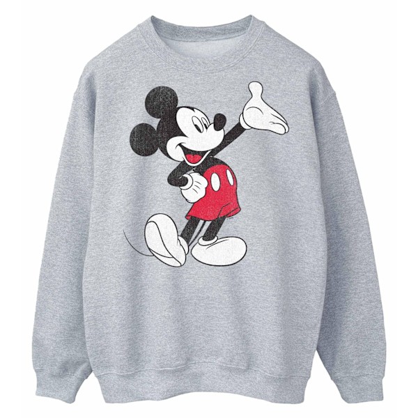 Mickey Mouse Dam/Dam Traditionell Wave Sweatshirt XXL Spor Sports Grey XXL