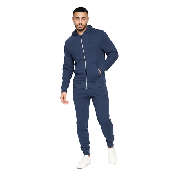 Crosshatch Mens Braxson Full Zip Hoodie XXL Marinblå Navy XXL