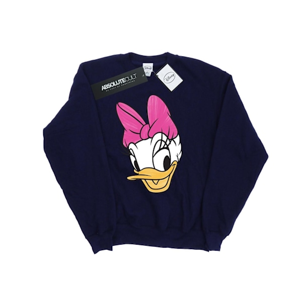 Disney Herr Daisy Duck Huvud Målad Sweatshirt L Marinblå Navy Blue L