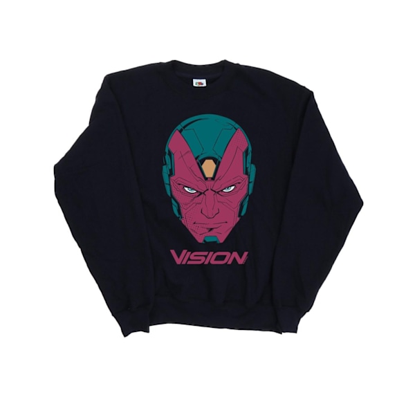 Marvel Dam/Kvinnor Avengers Vision Huvud Sweatshirt S Marin Blå Navy Blue S