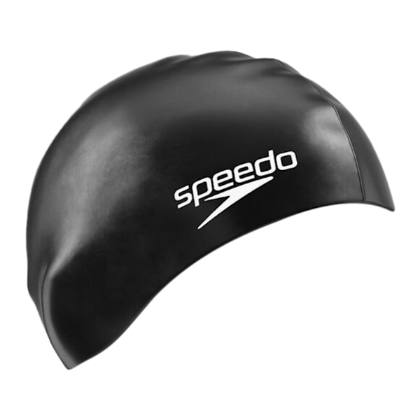 Speedo Unisex Vuxen Långhårig Silikon Simmössa En Storlek Svart Black One Size