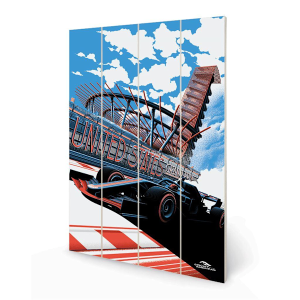 Zoom US Grand Prix 2019 Formel 1 Plakett 59cm x 40cm Blå/Röd/Vit Blue/Red/White 59cm x 40cm