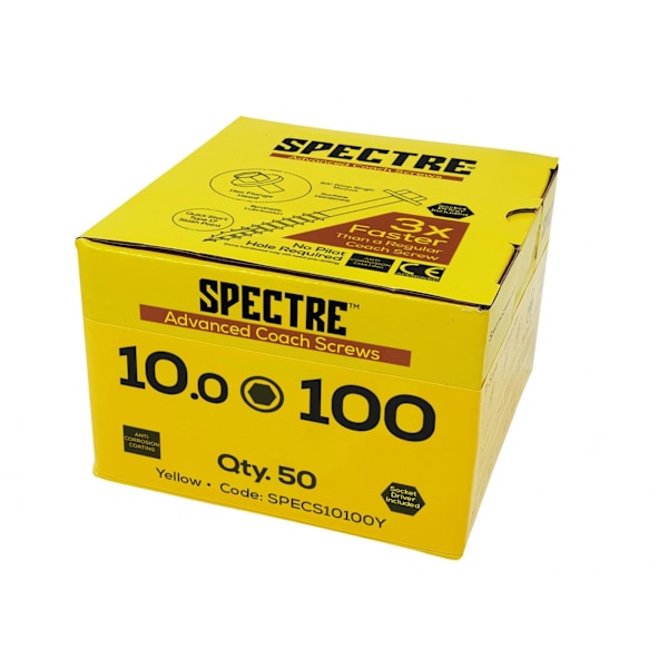Forgefix Spectre Fransk Träskruv M6 x 60mm Förpackning 100 Flerfärgad Multi Colour M6 x 60mm Box 100