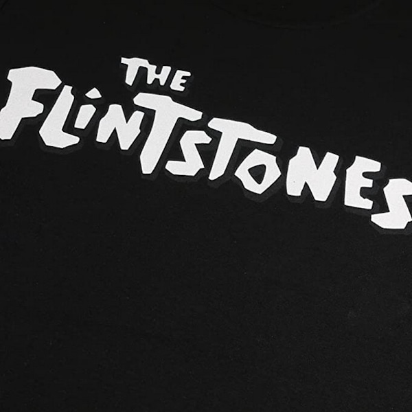 The Flintstones Herr Logotyp T-shirt L Svart/Vit Black/White L