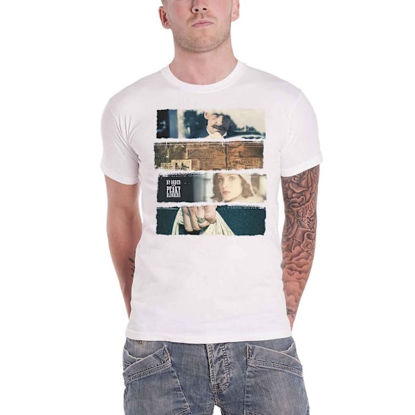 Peaky Blinders Unisex Adult Slices T-Shirt L Vit White L