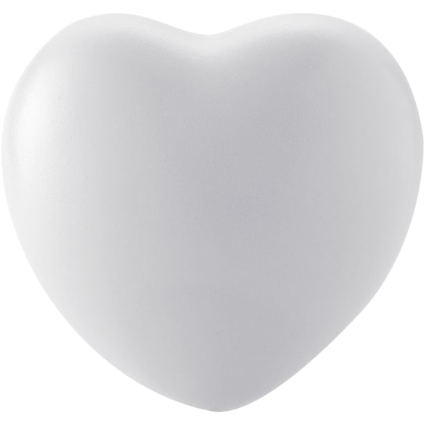Kula i form av hjärta, stressboll, 7 x 7 x 4,5 cm, vit White 7 x 7 x 4.5 cm