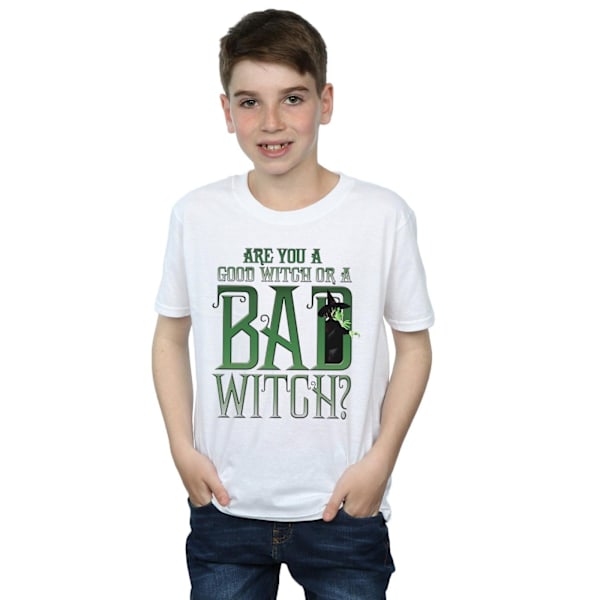Trollkarlen från Oz pojkar goda häxan onda häxan T-shirt 7-8 år vit White 7-8 Years