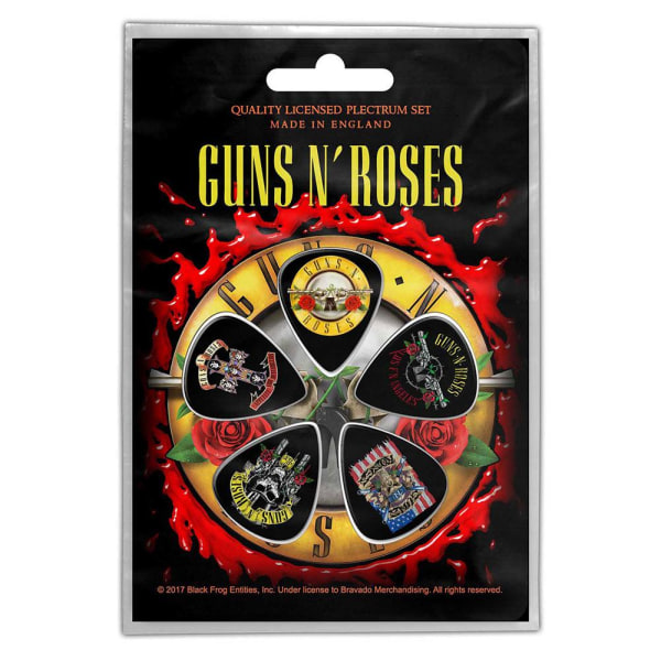 Guns N Roses Logo 4-lagers garn (paket med 5) One Size Svart/Guld/Re Black/Gold/Red One Size