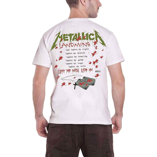 Metallica Unisex Adult One Landmine T-shirt XL Vit White XL