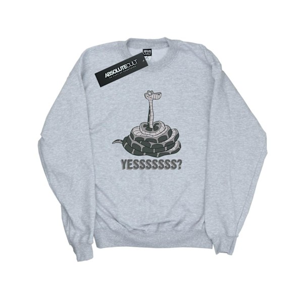 Disney Mens The Jungle Book Kaa Yesssss Sweatshirt XL Sports Grå Sports Grey XL